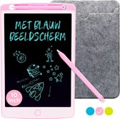 LCD Tekentablet Kinderen "Roze" 10 inch Met Hoesje & Extra Pen - Speelgoed Meisjes - Kleuter - Schoencadeautjes Sinterklaas - Speelgoed Voor Onderweg – Tekenen - Sinterklaas - 3 Jaar - 4 Jaar - 5 Jaar - 6 Jaar - Teken Ipad