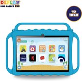 DEPLAY Kids Tablet PRO - Kindertablet - Ouder Control App - 6000 Mah Batterij - Touchscreen Pen & Beschermhoes – Blauw - Android 11 - 10 Inch