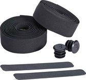 BBB Cycling RaceRibbon Stuurtape - Antislip - Stuurlint Racefiets - Stretch Materiaal - Zwart - 2 Rollen - BHT-01