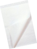 Flipoverpapier 65x100cm, 50 vellen, Blanco Ruit