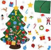 Kerstboom vilt met 32 klittenband figuurtjes speelset kinderen