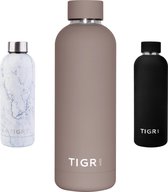 TIGR The Minimalist - Drinkfles - Thermosfles - RVS - 500ml - Taupe