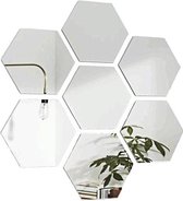 Hexagon wandspiegel - Woonkamer decoratie - Zeshoek wand spiegel set - 12 stuks - 184 x 160 x 92 mm