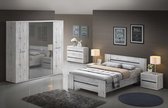 Jeugdkamer - Kinderkamer -Complete slaapkamer - Bed 140 x 200 - Kledingkast - Nachtlades - Eva