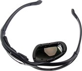 Sport Zonnebril - Oogbescherming Bril - Bescherming Voor Je Ogen - UV-Bescherming - Zonnebril - Flexibele Bril - Sportbril - Zwart