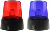 2x Zwaailampen met rood en blauw LED licht - Zwaailichten - Politie zwaailampen