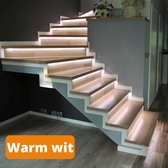 LED.nl® LED Trapverlichting set met bewegingssensor - 15 x LED strip 80 cm - Warm wit licht