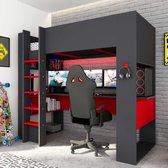 The Cube Gamingbed Hoogslaper - Antraciet