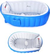 BABY KIDDO® | Baby bad | Baby badje | Kinderbad | Peuterbad | Zitbad | Baby spa | Opblaasbaar | Opvouwbaar | Anti slip | Blauw |