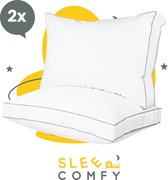 Sleep Comfy - Hoofdkussen - 30 dagen Proefslapen - 2 stuks Boxkussen - Hoofdkussen Nekklachten - Hoofdkussens Slaapkamer - Geschikt voor rug-, zij- en buikslapers - Orthopedisch - Ergonomisch | 50x60x10 cm