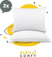 Sleep Comfy - Hoofdkussen - 30 dagen Proefslapen - 2 stuks Hotelkwaliteit Hoofdkussens - Hoofdkussen Nekklachten - Hoofdkussens Slaapkamer - Geschikt voor rug-, zij- en buikslapers - Orthopedisch - Ergonomisch | 60x70 cm