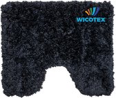 Wicotex-Toiletmat Classic pure 50x60cm zwart-Antislip onderkant-WC mat-met uitsparing