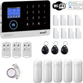 Hozard® Alarmsysteem | Met Sirene | Smart Home Beveiligingssysteem | Draadloos | Wifi Alarm | LCD Scherm | Incl RFID Tags- Draadloze Smart Home Beveiligingssysteem - Premium Pakket