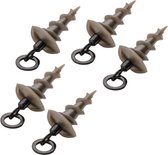 Korda Micro Ring Bait Screw Swivel - Medium - Zwart