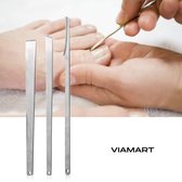 Viamart - Teen en Nagel Pedicure  - Mes - Nagels Bijwerken - Voeten Schraper - (3 stuks)