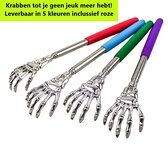 Uitschuifbare ruggenkrabber - De Terminator  Blauw - Uitschuifbaar - Rugkrabber - Massage - Jeuk rug - Krabben - Krabber - Ruggekrabber - Stok - Apparaat - Telescopische - Verstelbare - Verstelbaar - Accessoire