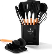 VAIVE Kookgerei set 13-delig met Houder - Keukengerei Set - Garde - Spatel Silicone