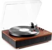 Platenspeler Bluetooth (in/uit) - Fenton RP162D - retro platenspeler met speakers (stereo) en mp3 speler - Donkerbruin