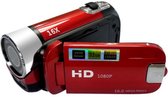 Magnificos - videocamera - vlogcamera - handycam - filmcamera - digitaal - 16MP - 16x digitale zoom - Full HD - rood