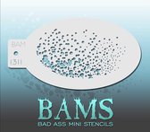 Bad Ass Stencil Nr. 1311 - BAM1311 - Schmink sjabloon - Bad Ass mini - Geschikt voor schmink en airbrush