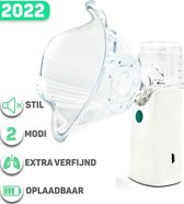 Vulpes HealthCare® Aerosoltoestel - Ultrasone Vernevelaar Inhalator – Inhalatieapparaat voor Kinderen, Volwassenen en Baby’s – Oplaadbaar - 2 modes – Helpt tegen Luchtwegaandoeningen - Incl. 4 mondstukken