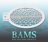 Bad Ass Stencil Nr. 1005 - BAM1005 - Schmink sjabloon - Bad Ass mini - Geschikt voor schmink en airbrush