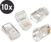 Vues 10 Stuks RJ45 Connector - CAT6 - Internetkabel Connector Stekker - Doorsteekmontage