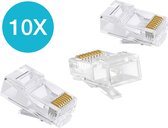 By Qubix 10 x RJ45 CAT5e / CAT6 Connector - Kabel aansluiting - UTP stekker