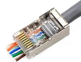 Cat6 RJ45 Stekkers met doorsteek - 10 stuks - metaal afgeschermd