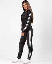 Premium Dames Trainingspak / Tracksuit / Joggingspak | Sport Kleding | Zwart-Wit - M