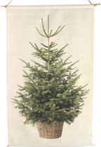 Countryfield Wanddoek Kerstboom met LED - 60 x 110 cm