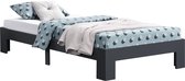 Houten bed Raisio met bedbodem 120x200 cm donkergrijs