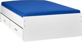 Bed met opbergruimte | 120x200 | Wit | Inclusief witte lades | 4 stuks 60cm diep