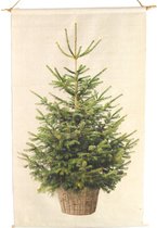 Countryfield Wanddoek Kerstboom met LED - 110 x 136 cm