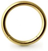 Helix piercing segment ring 1.2 mm / 10 mm gold plated