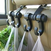 Haak houder auto | Smarty  tassenhaak | Rugzak auto haakhouder | Dubbele haken | Hoofdsteunhangers | 2 stuks | Autostoel organizer