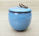 Mini Urn keramiek soft blauw 60ml