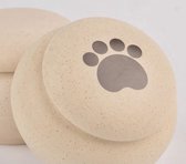 Zandstenen Mini Urn met dierenpootje