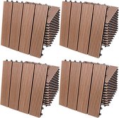 WPC Vlondertegel Klassiek Terracotta 4m² - Set 44 stuks- 30x30cm - Balkon Terras