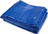 5x6m Blauw PE Zeil / Bouwzeil (100gr) - incl. Zeilringen - Grondzeil / Tarpaulin / Tarp