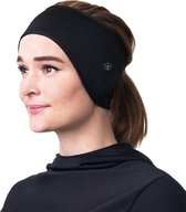 Fit Evolve® Oorwarmer Muts - Hoofdband Fleece - Sporthoofdband Haarband - Vrouwen - Zwart