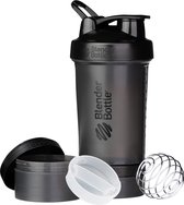 BlenderBottle ProStak - Eiwitshaker | Bidon | Shakebeker - 650 ml  - Full Color Black | Zwart