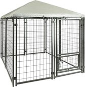 MaxxPet Hondenkennel - Hondenkennel met afneembaar dak - Geschikt voor buiten en binnen - 142 x 142 x 153 cm