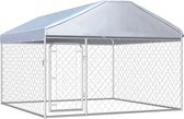 vidaXL Hondenkennel voor buiten met dak 200x200x135 cm