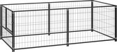 vidaXL Hondenkennel 200x100x70 cm staal zwart