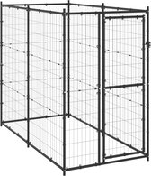 vidaXL Hondenkennel voor buiten 110x220x180 cm staal