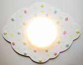 Funnylight kids lamp LED wolk wit - mooie plafonniere met multicolour glow in the dark sterren voor de baby en kinderkamer