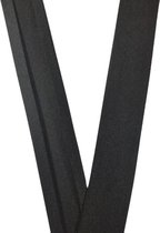 Biaisband zwart - katoen - 25mm breed - rol van 20 meter