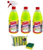 Dasty Ontvetter Voordeelpack: 1x Spuitfles + 2 x Navulling+ GRATIS set sponzen + 1 set schoonmaakhandschoenen