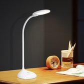 Aigostar 10ZIO - Bureaulamp LED Dimbaar - Touch Control - 3 Helderheid - Verstelbare Leeslamp - Bedlamp - 4W - Wit